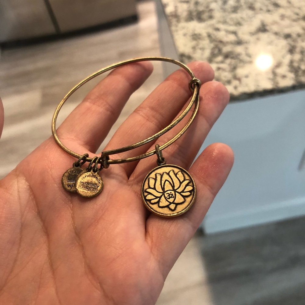 Lotus Alex and Ani charm bracelet